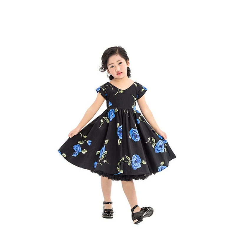 Vintage Design Wholesale Baby Girls Princess Dress Girls Long Puffy Party Dress