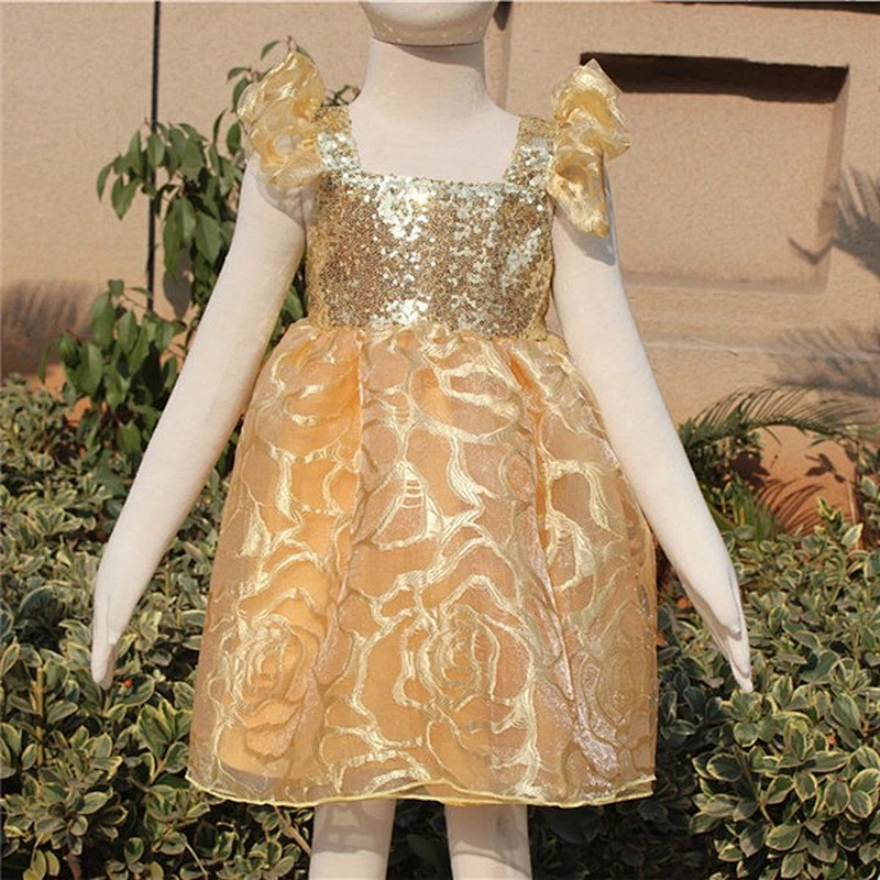 Fashion sequin top sequin dress baby lovely dress for the beautiful design