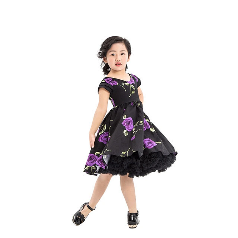 Vintage Design Wholesale Baby Girls Princess Dress Girls Long Puffy Party Dress