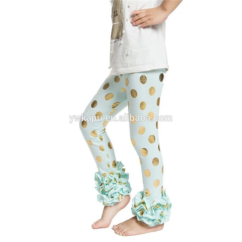 High Quality Baby Ruffle Pants Little Children Polka Dot Pants Christmas Cotton Pants 2018