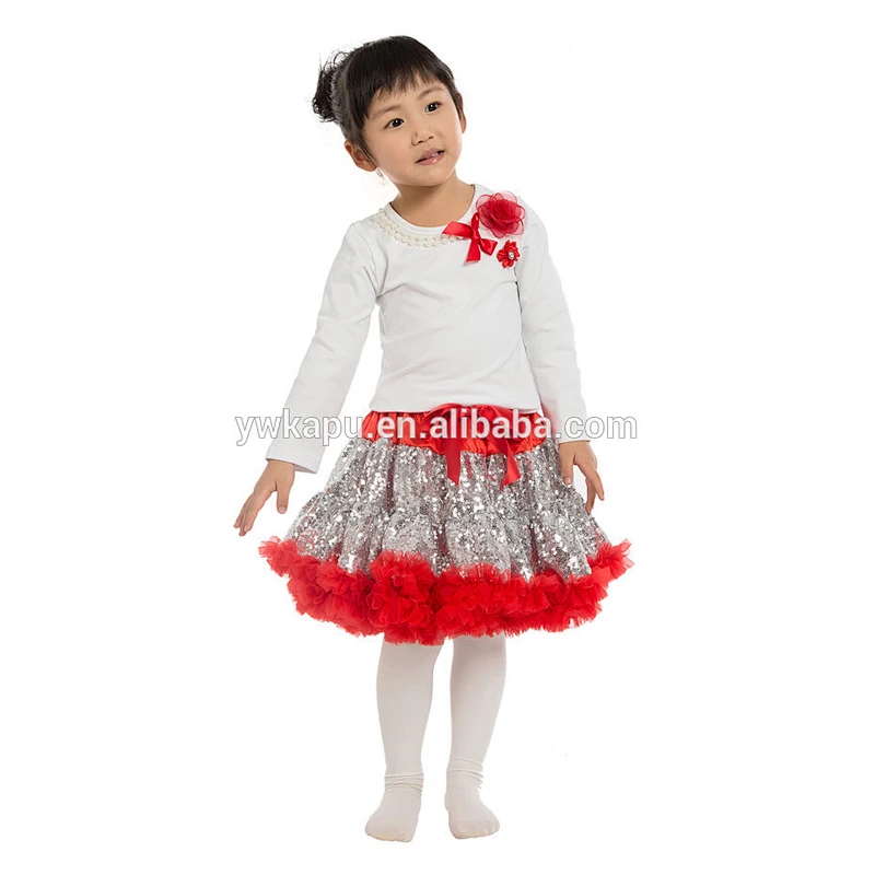 New designs baby christmas clothes, sequin pettiset kids clothing wholesale