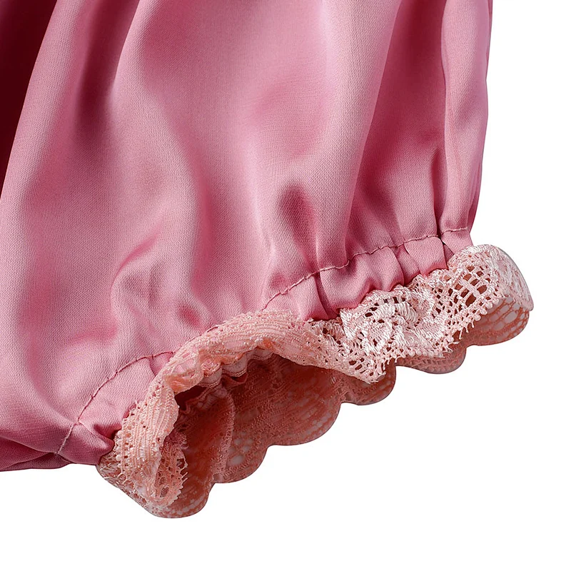 Boutique cute pink little baby girl long ruffle flower clothing  pearl tunic clothing set