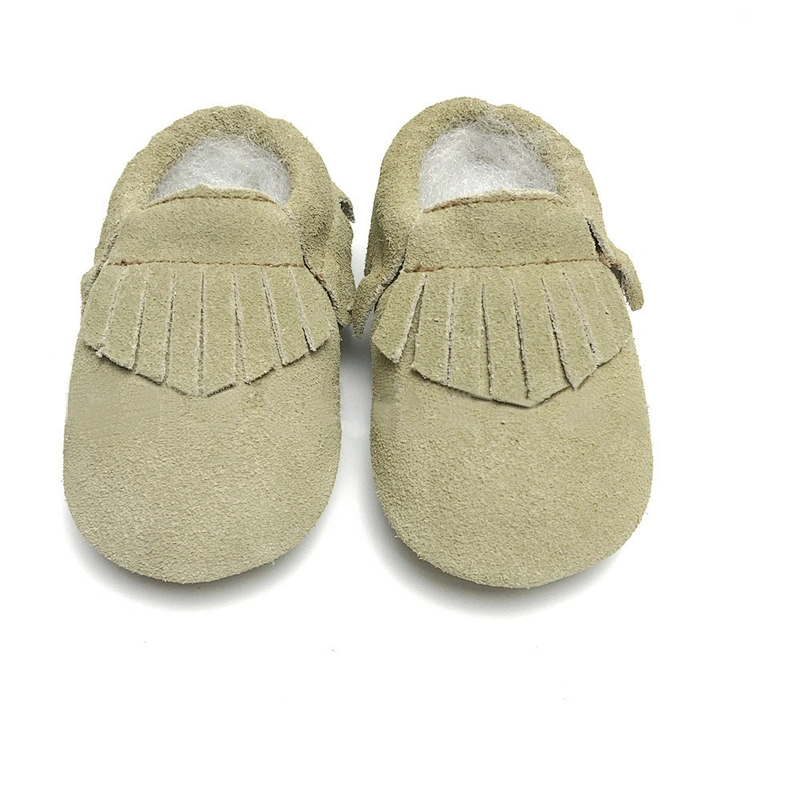 0-1Year Infant  Baby  Leather Shoes With Bows Suede Tassel Toddler Shoes For Girl