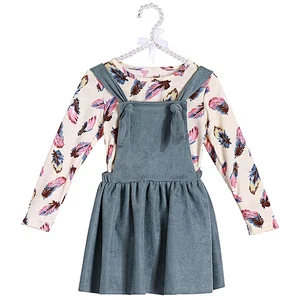 2019 High Quality Boutique Baby Girls Clothes Vintage Flower Sweet Skirt  Outfits  For Girl