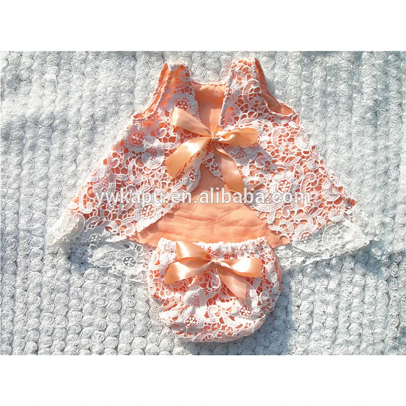 Boutique Baby Girl Summer Outfits Girls Ruffle Swing Top Set Toddlers Lace Summer Set Kids Outdoor Swing Back Top Set