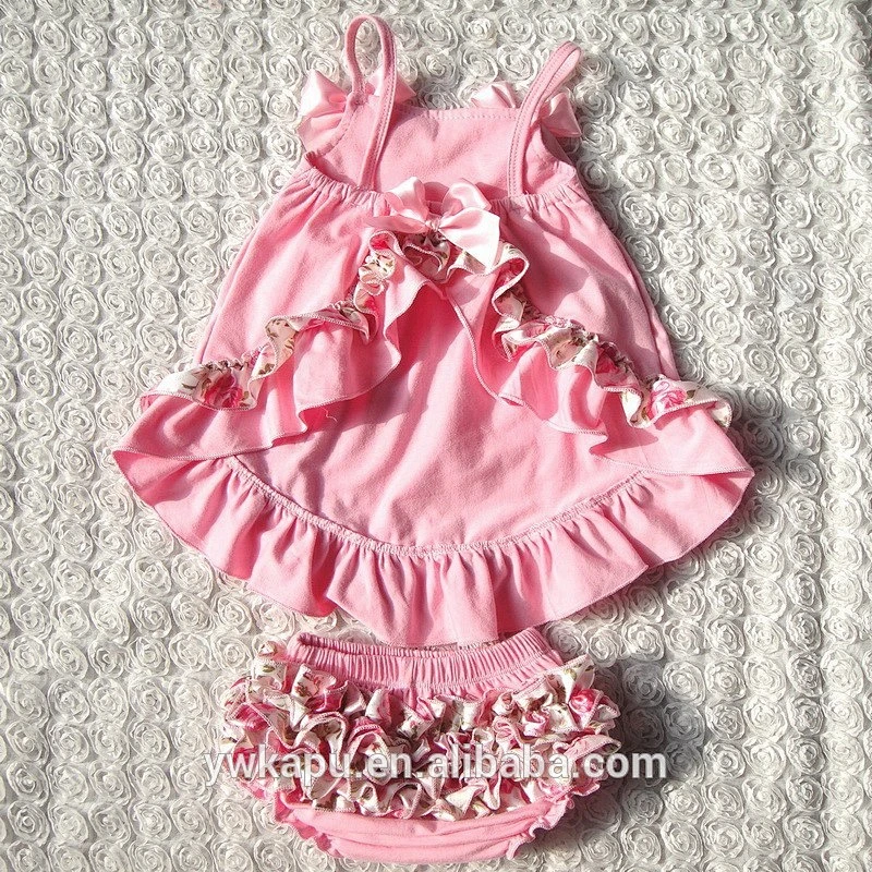 2018 Summer Girls Swing Dress & Bloomer Kids Outfits Infant Baby Set Persnickety Children Clothes
