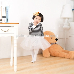 New Spring Baby Girls Small Flower School Dress Long Sleeve Shirt Tutu Skirt Set