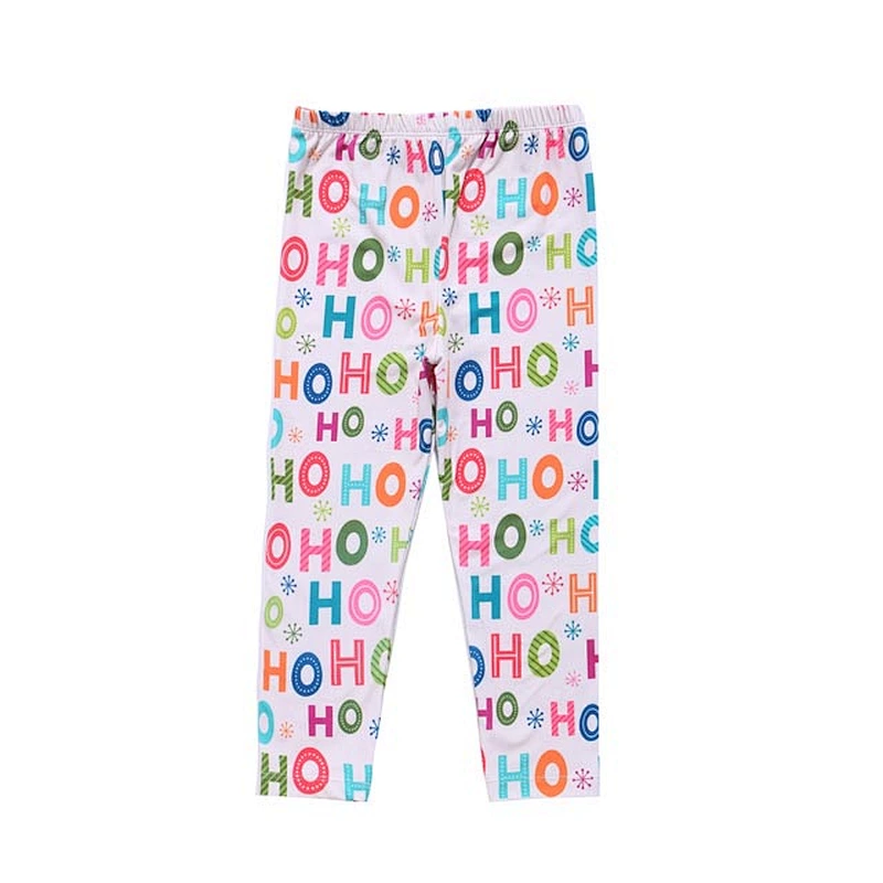 Colorful Kids Girls Leggings with Letters Print for 2018 Christmas