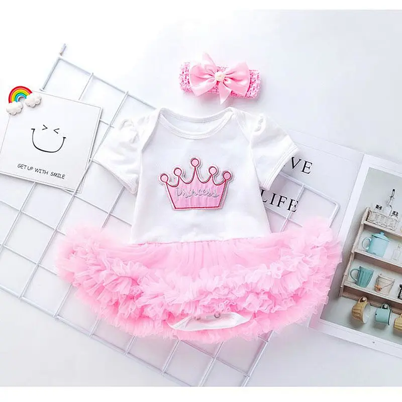 New designs short sleeve kids clothes tulle dress for girls