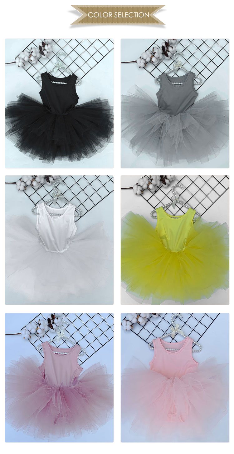 3-10years kids ballet tulle children dust pink dance tutu girl dress
