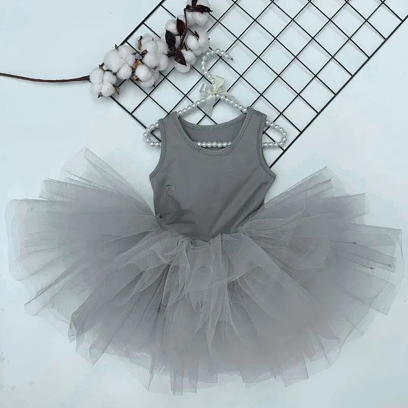 3-10 ans enfants ballet tulle enfants poussière rose danse tutu fille robe