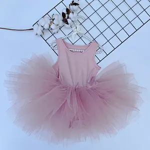 3-10 ans enfants ballet tulle enfants poussière rose danse tutu fille robe