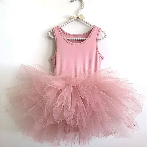 3-10 ans enfants ballet tulle enfants poussière rose danse tutu fille robe
