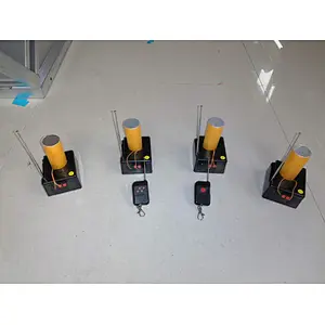 Remote control pyro firing system for stage fountains
