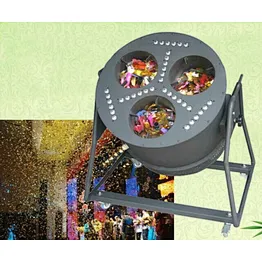 DMX control 3 Heads Color LED Confetti blower stage fountain machine