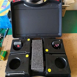Remote control pyro firing system for stage fountains