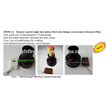 Remote control single shot indoor fireworks firing system-remote distance 100m