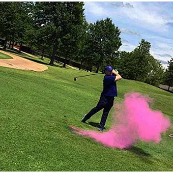 Color holi powder golf ball