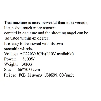 DMX control 3 Heads Color LED Confetti blower stage fountain machine