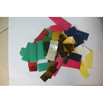 5x2CM  Multi Colors   rectangle Confetti Tissue and metallic paper for party weeding