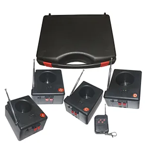 Remote control pyro firing system for stage fountains