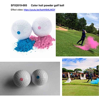 Color holi powder golf ball  liuyang fireworks