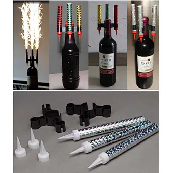 Fountain Candles Clip for champagne wine  and beer