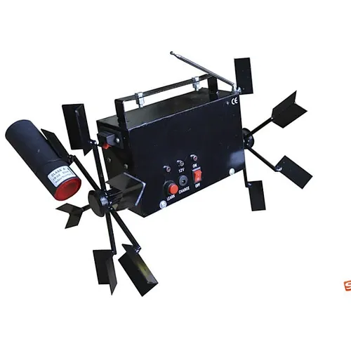 Precio de fábrica Control remoto doble molino de viento eléctrico 12V batería recargable para decoración de fiesta de fuegos artificiales