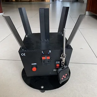 Remote control stage rotating fireworks firing system