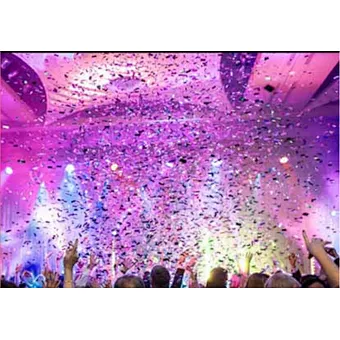 DMX control 3 Heads Color LED Confetti blower stage fountain machine