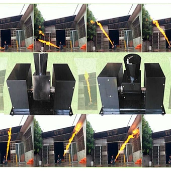DMX control moving head 8meters height flame projectors for stage  2 units pyrotechnic machine