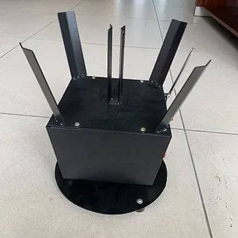 Remote control stage rotating fireworks firing system