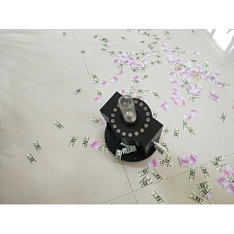 No noise Rotating LED CO2 jet with DMX control
