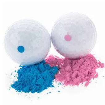Color holi powder golf ball