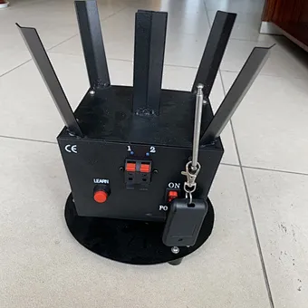 Remote control stage rotating fireworks firing system