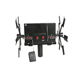 cold pryo fountain  Remote control double electric windmill Uses small AA battery remote control