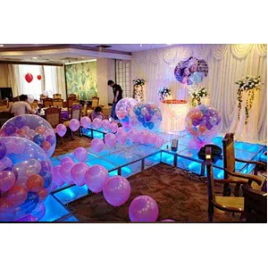 Ground explode flying color balloons