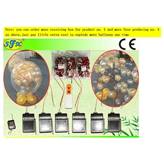 Ground explode flying color balloons