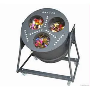 DMX control 3 Heads Color LED Confetti blower stage fountain machine