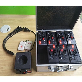 Very small size remote control firing systems for stage fountains