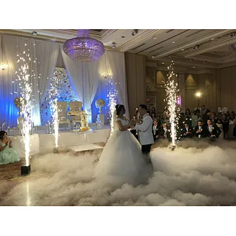 Reusable Remote and DMX control stage fountain machine spark machine stage fountain machine