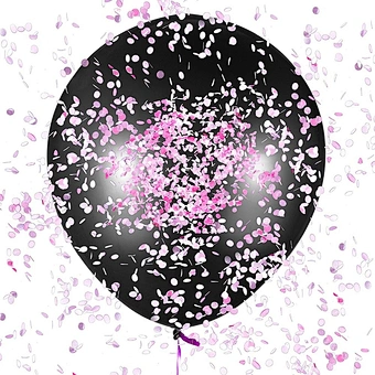 it's a girl 36inch Custom Giant Black Gender Reveal Balloon Confetti For Baby Shower Party Decorations
