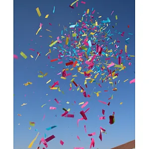 flameproof colorfast white spiral confetti