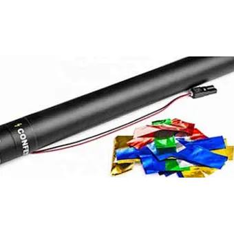 CST2-003. Electric Confetti Cannon 80cm - Multi color fireproof and colorfast metallic confetti effect for party