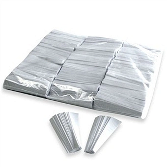 flameproof colorfast white spiral confetti