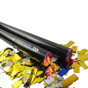 CST2-003. Electric Confetti Cannon 80cm - Multi color fireproof and colorfast metallic confetti effect for party