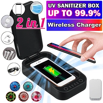 Automatic Cell Cleaner Cellphone Uv Sanitizer Multi-function Mobile Phone Mask Portable Uvc Air Sterilizer Disinfection Box