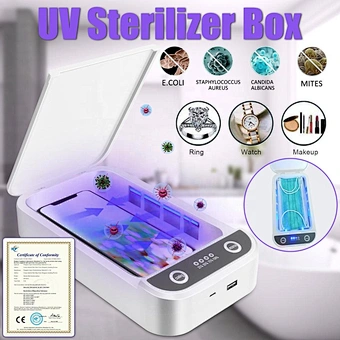 Portable Uv Light Phone Sterilizer Box Disinfecting Lamp Ultraviolet Machine Disinfection For Mask Keys Mobile