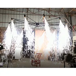 360 degree hanging remote control spray down the flower rotating cold light wedding celebration igniter