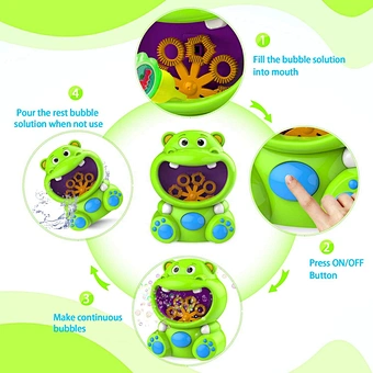 Mini Outdoor Toy Small Kids Blow For Children Electric Automatic Plastic Blower Summer Popular Party Bubble Machine